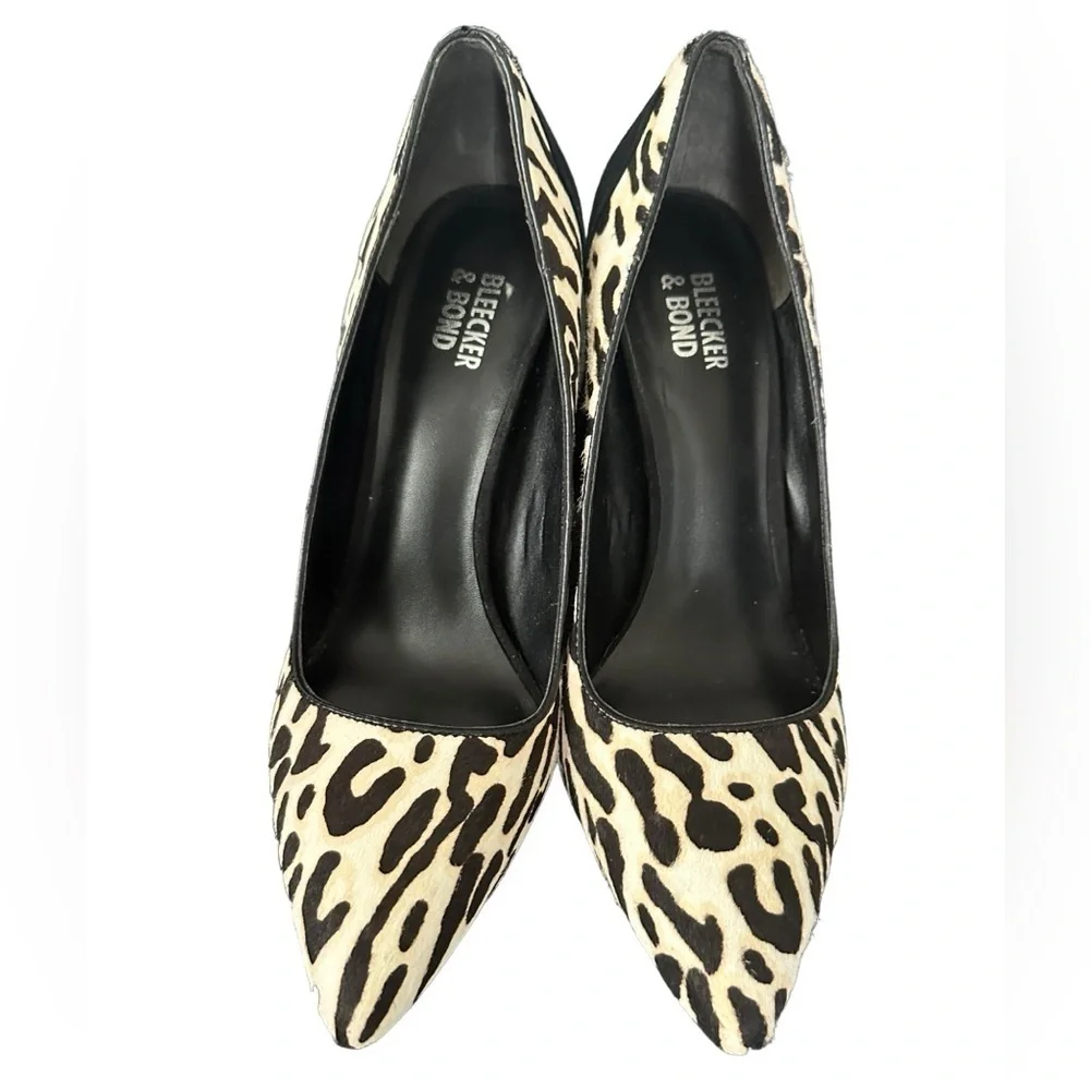 Bleecker & Bond Megan animal print pointed pumps size 7